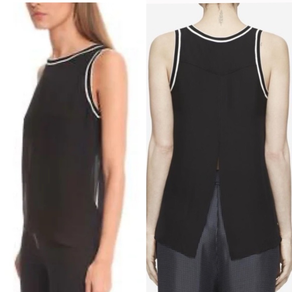 Rag & Bone Silk Dana Back Slit Top Size S